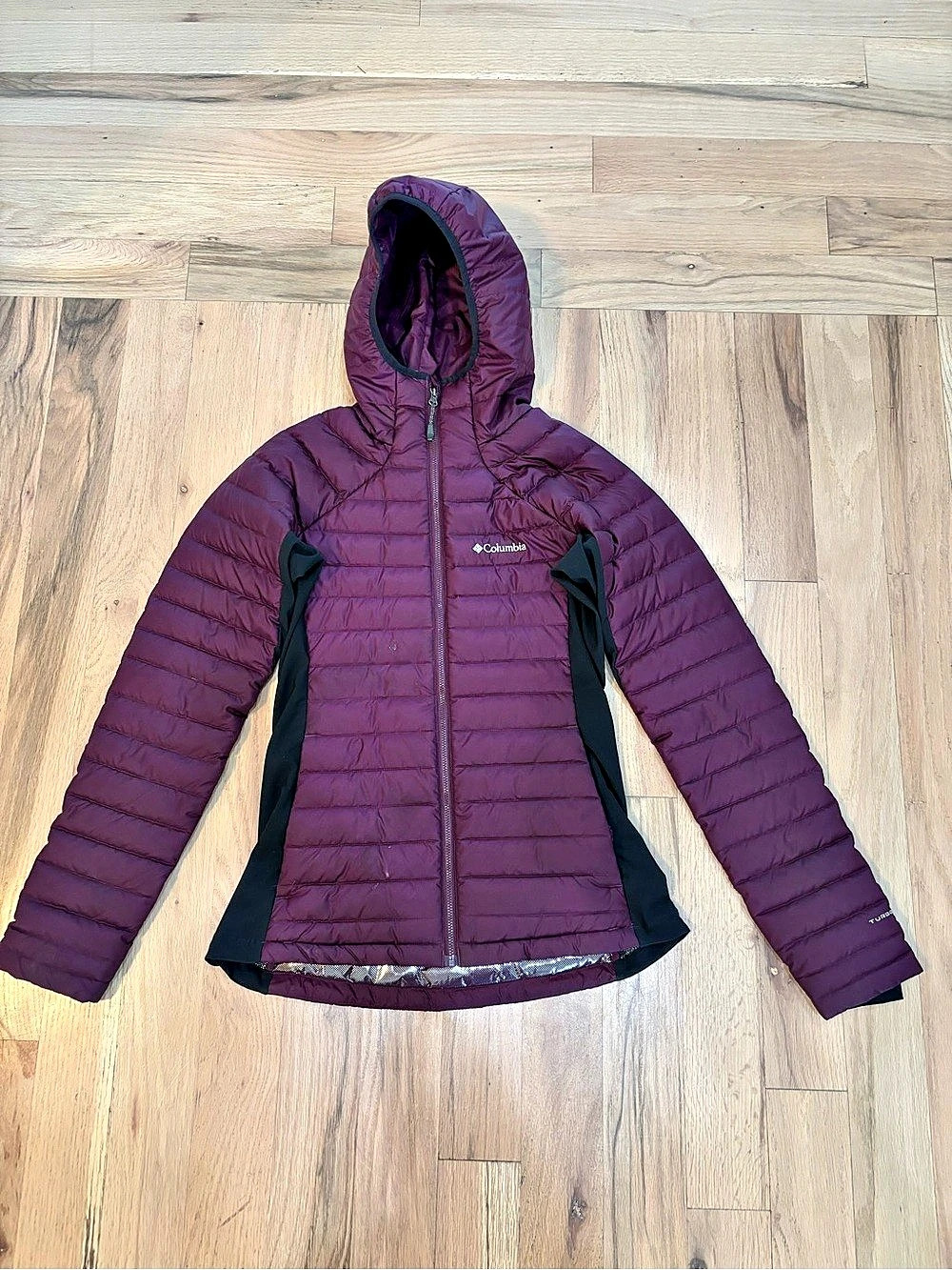 Columbia Omni-Heat puffer jacket Hooded Puffer Jacket Purple Small